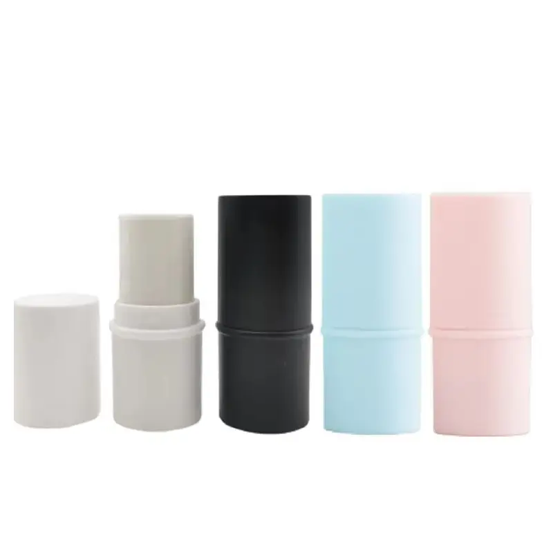 

25pcs40pcsEmpty Stick 6g Round Makeup Packing Lip Blam Refillable Bottle Plastic Frost Black White Blue Pink Solid Ointment Tube