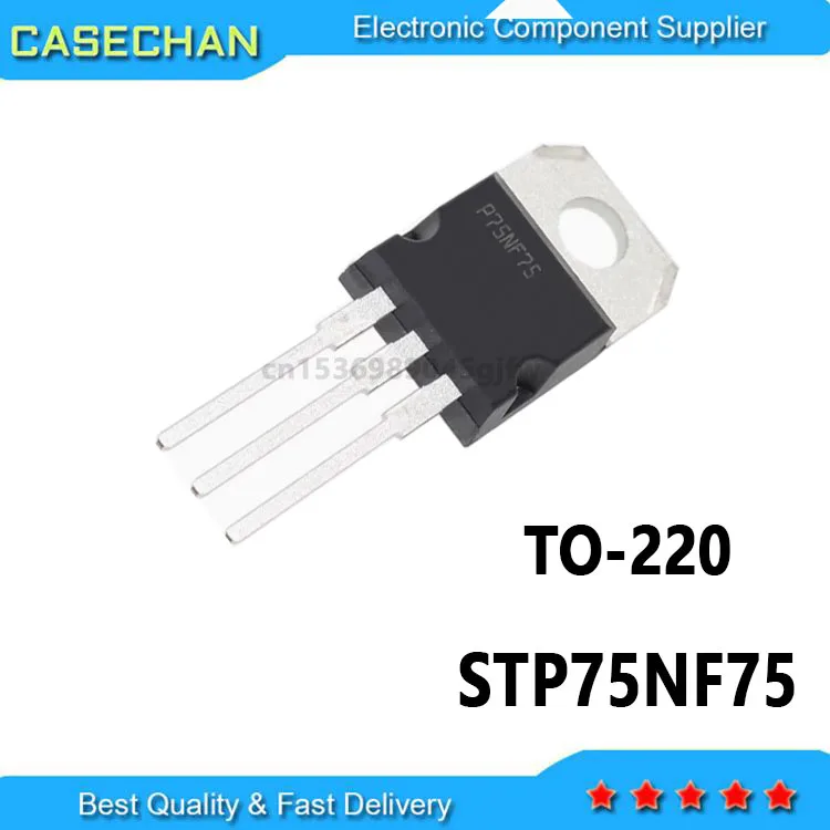 10PCS New and Original P75NF75 P75NF75 P75NF75A TO-220 STP75NF75