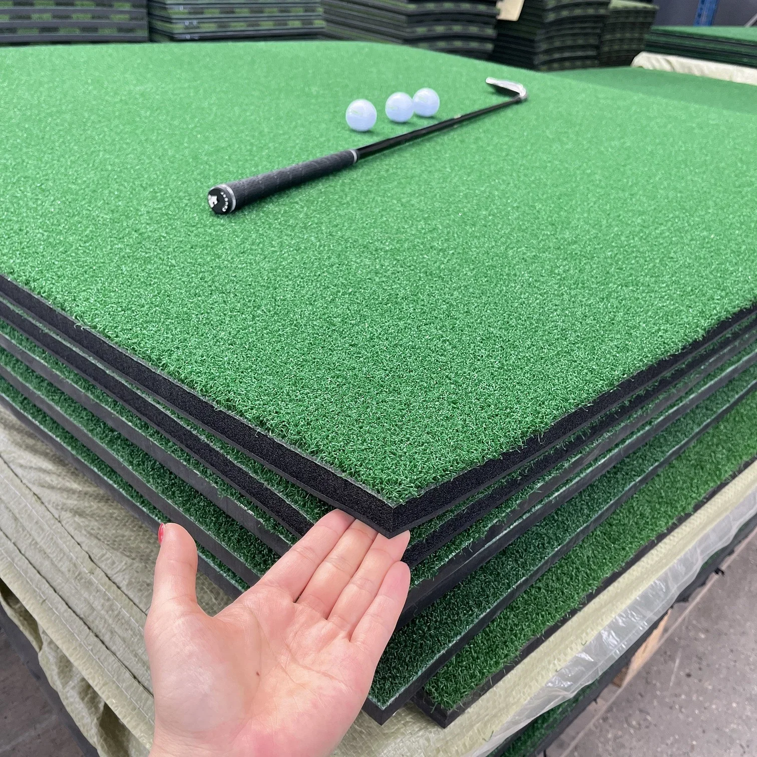 High Quality 3D Golf Hitting Mat with Nylon Knitting for Outdoor and Driving Range