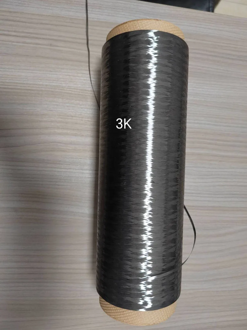 

3K Black Carbon Fiber Tow Filament Yarn Thread Tape 100/250/500m Length 3500MPa