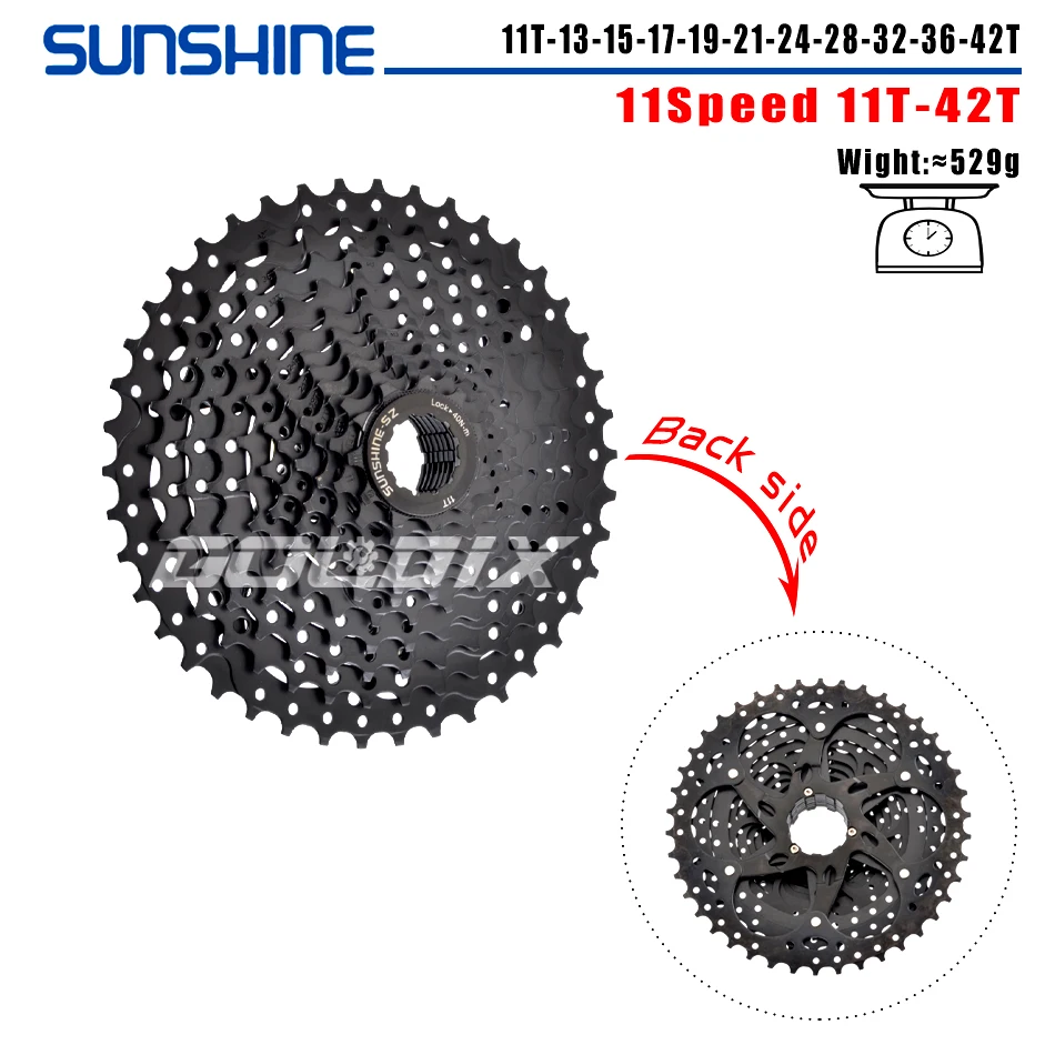 Sonnenschein schwarz fahrrad freilauf mtb fahrrad kassette k7 8/9/10/geschwindigkeit hg struktur spezifikation für shimano sram