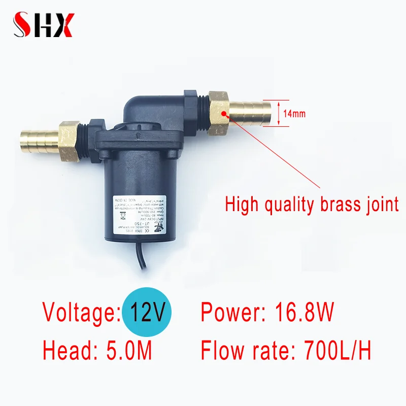 DC12v DC24V pompa Booster sommergibile con motore Brushless Super silenzioso pompa pressurizzata per scaldabagno a giunto rapido in ottone Platic