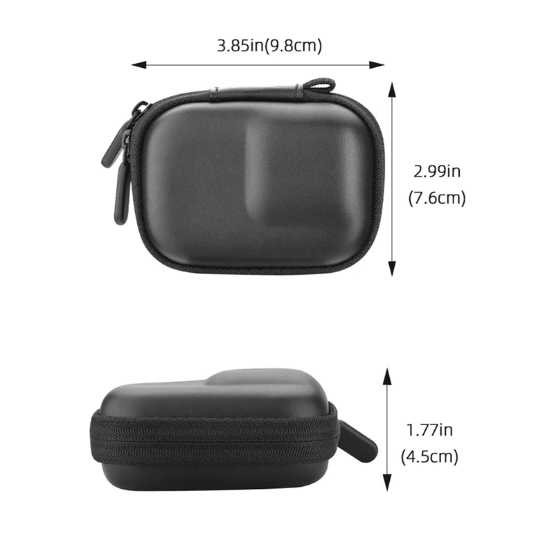 Hard Carrying Case For Gopro Hero 11 10 9 Waterproof Case Mini Shell Bag Box For Osmo Action 3/4 Camera Easy To Use Black
