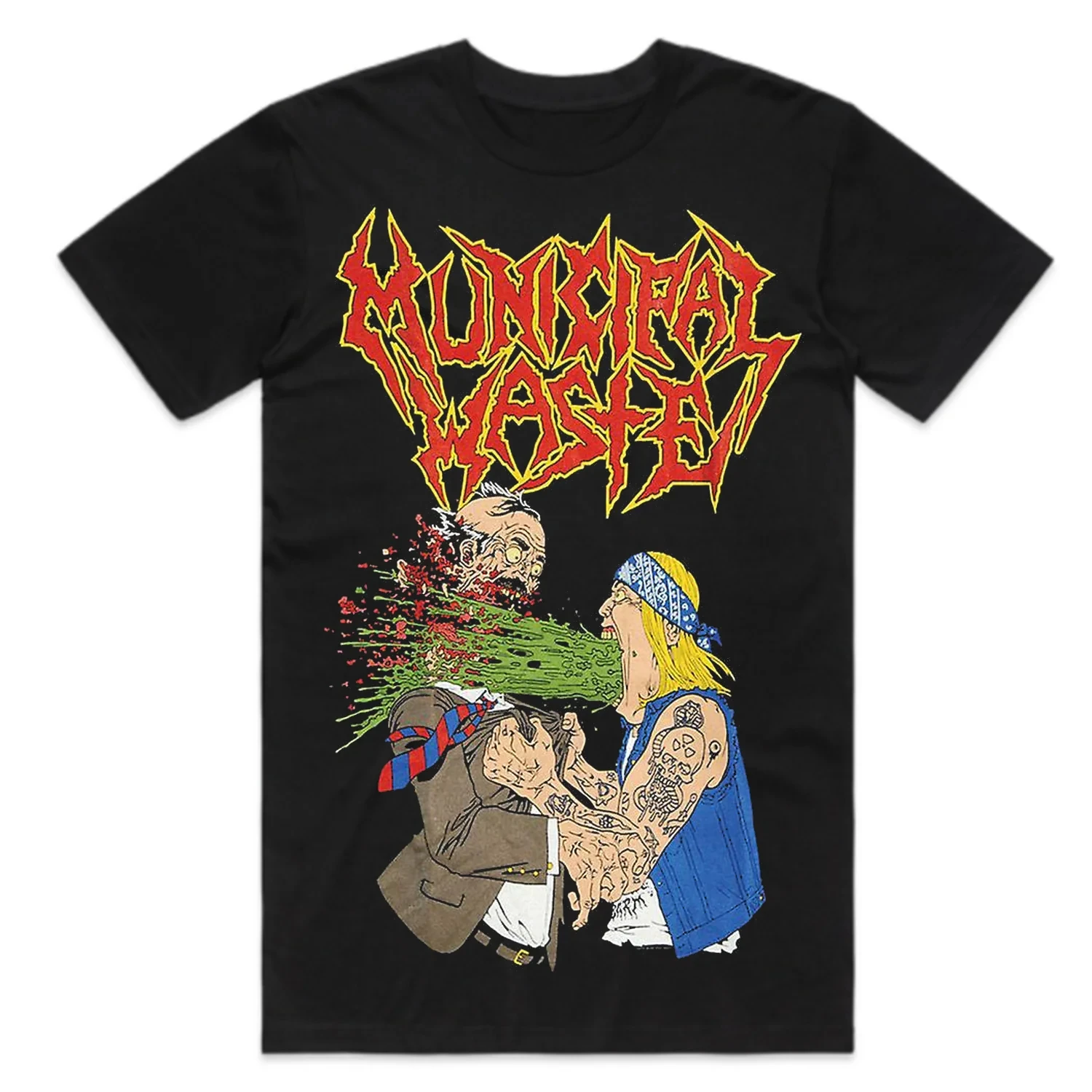 2026 Municipal Waste Band Printed Cotton T-shirt Men's Summer Casual Top Short Sleeve Classic Male Women Tee Unisex