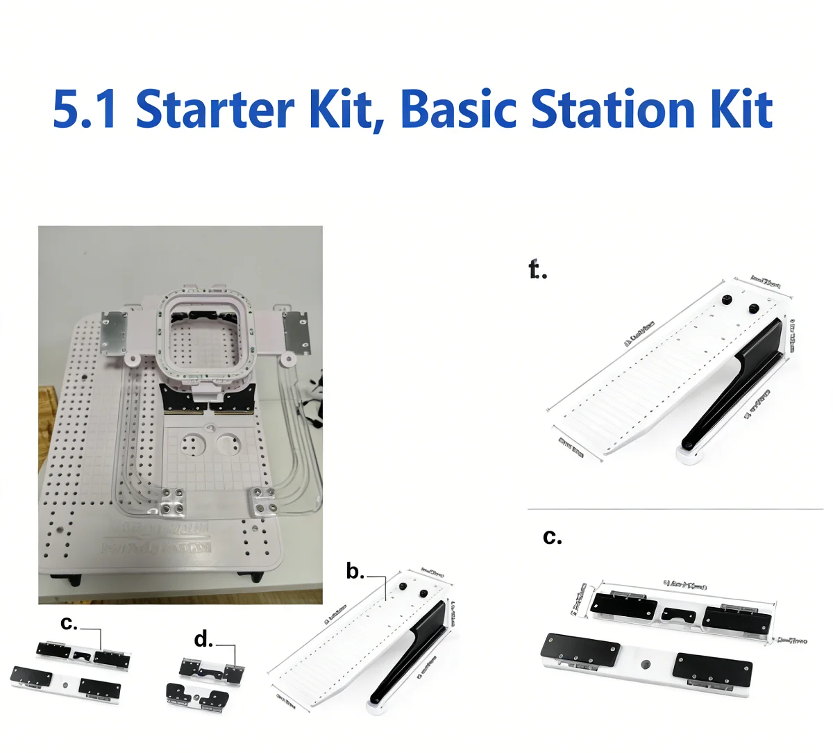magnetic Hooping Station Kit For Brother PR1055X PR1000E PR-600 Persona PRS100 VR Embroidery machine with 5.1in magnetic hoop