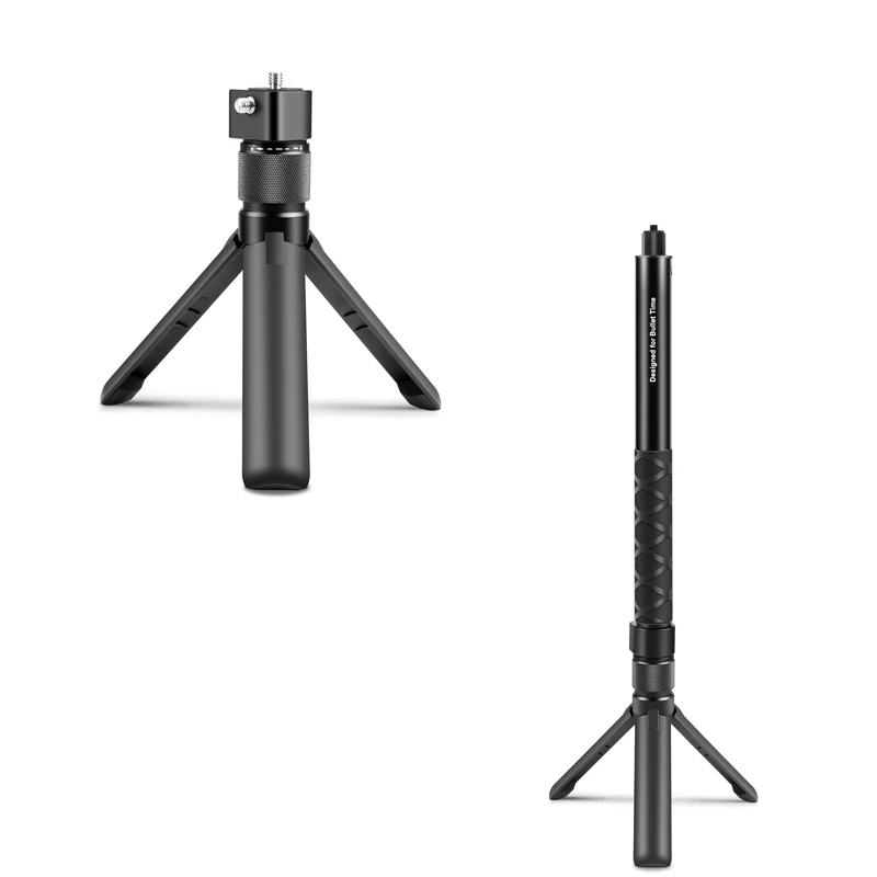 

Rotary Handle Desktop Tripod Stand For Insta360 X3 Time Controller 110Cm 5-Section Selfie Stick Monopod