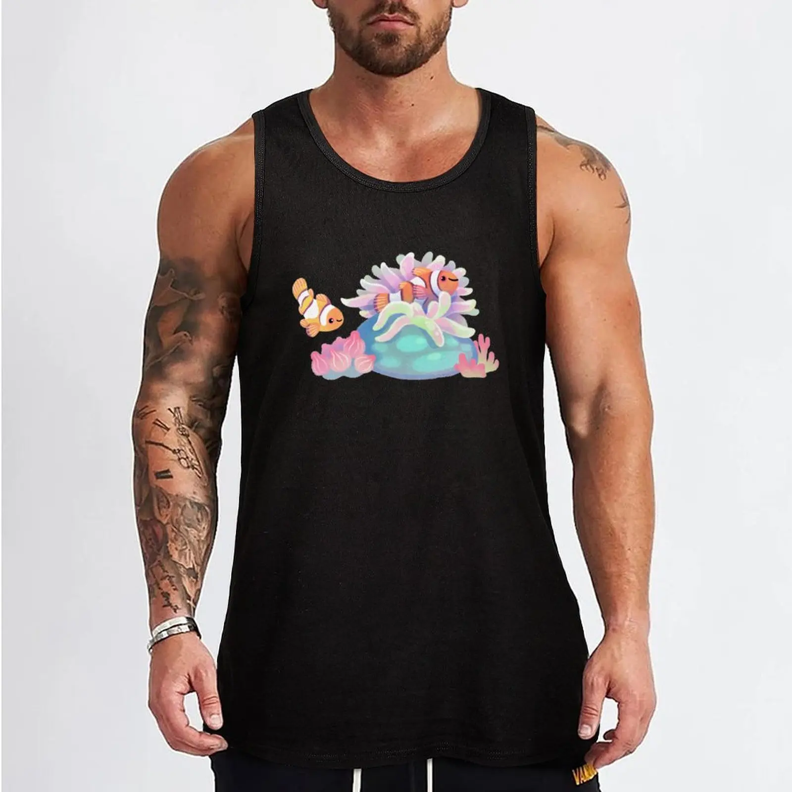 Anemone home Tank Top bodybuilding t shirt Men's summer clothes 2024 t-shirts for Men's gym Men's summer vest