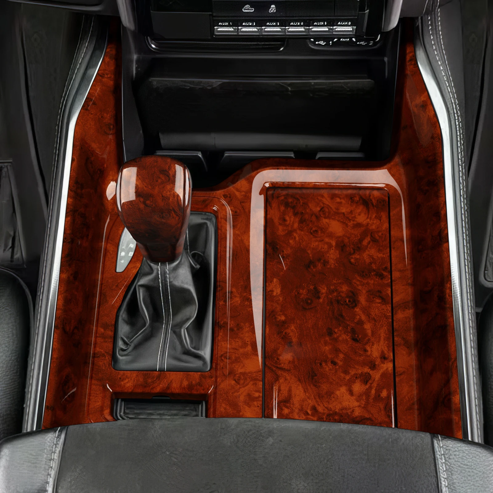 Wood Grain Interior Sticker ABS Trim Accessories.For Dodge RAM 1500 TRX 2019-2026 Car Center Console Gear Shift Panel Cover. - view 5
