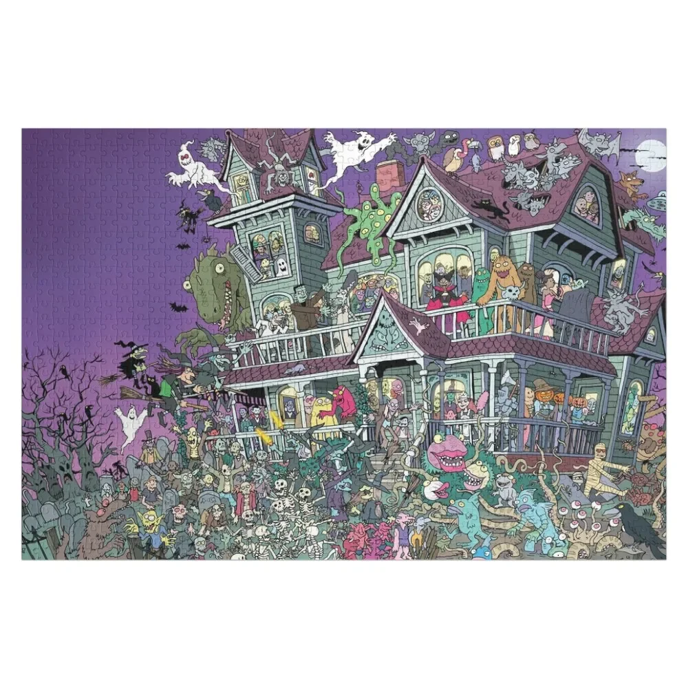 Haunted House Party Jigsaw Puzzle Christmas Toys Personalized Child Gift Personalized Customized Toys For Kids Puzzle