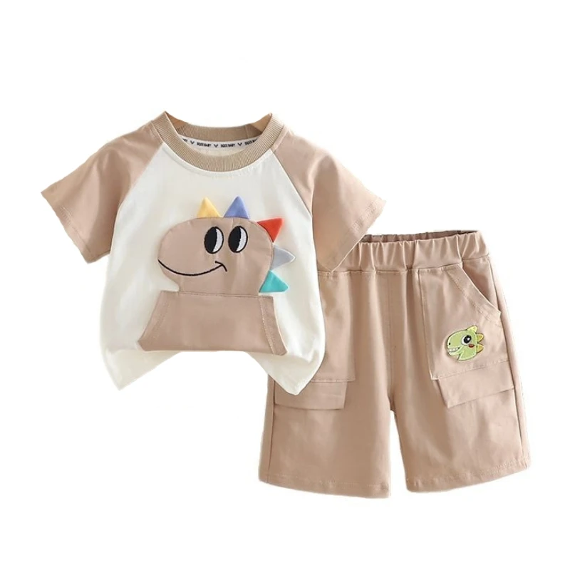 

New Summer Baby Boys Clothes Set Children T-Shirt Shorts 2Pcs/Sets Kids Girls Clothing Infant Cartoon Costume Toddler Tracksuits