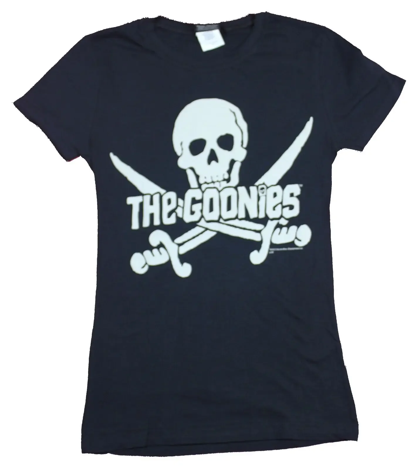 

The Goonies Girls Juniors T Shirt Skull and Swords Classic Logo