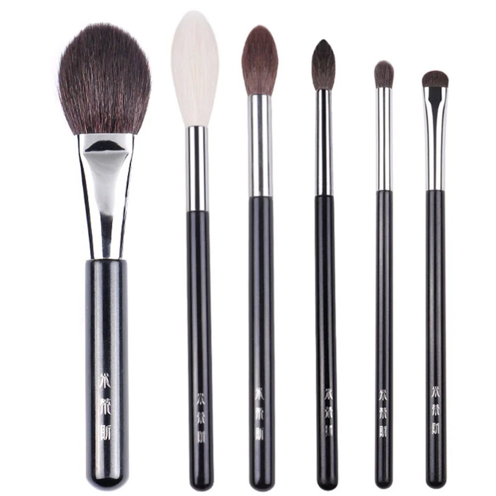 MyDestiny The professional Makeup Brushes Set 6-Pcs All-over Shadow Cheek Bush Powder Blending Beauty Cosmetics Blender Tool
