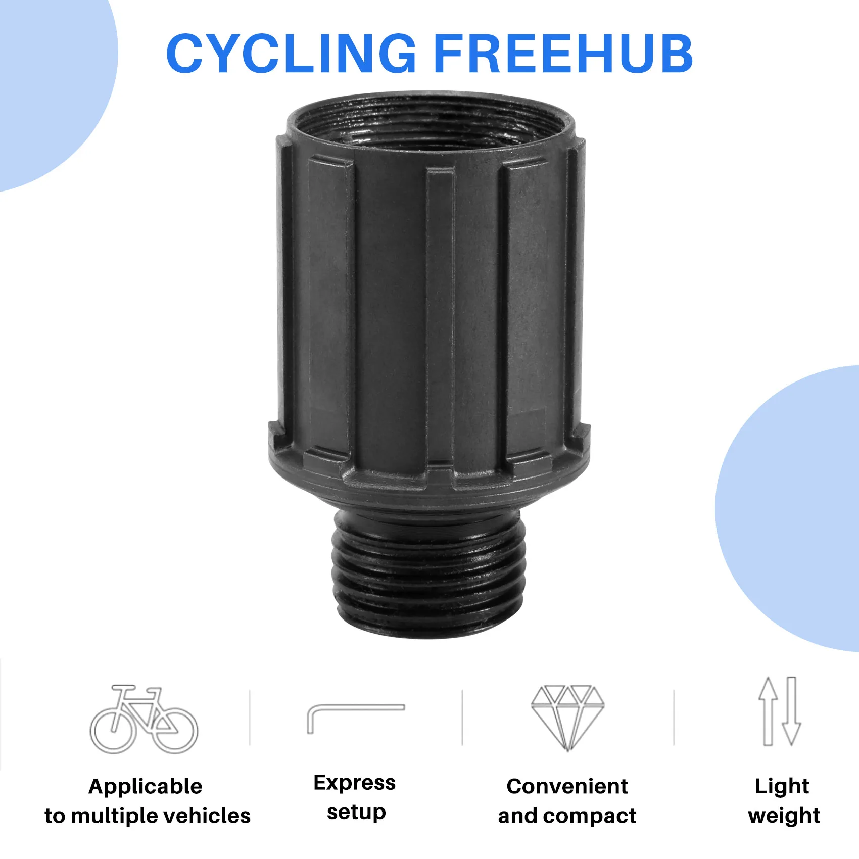 Mountain Bike 8/9/10 Speed Freehub Titanium Freehub for 8/9/10 Speed Bikes Ball Bearing Black