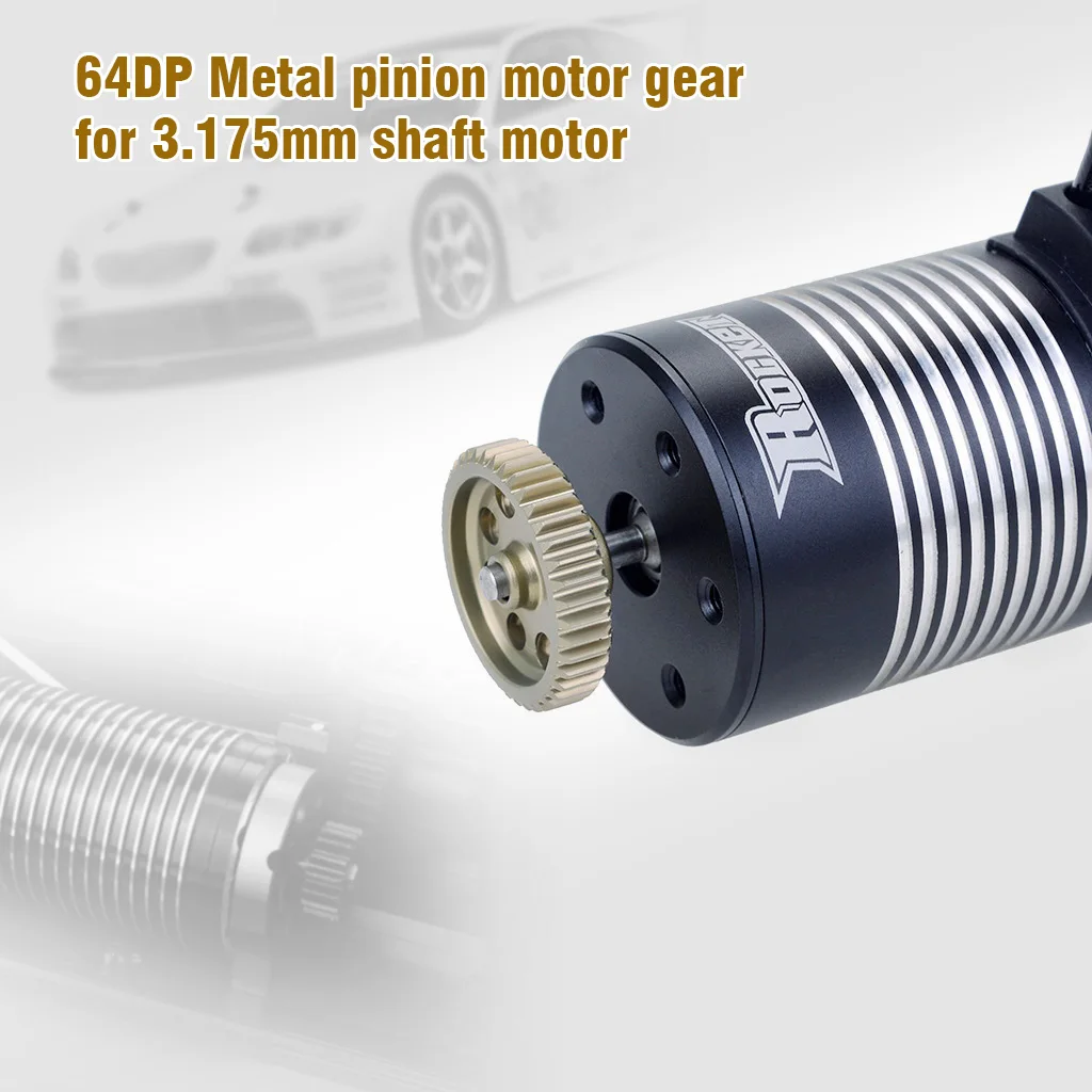 Surpass Hobby 64DP 3.175mm 22T 25T 26T 30T 31T 34T 35T 39T 42T 45T 47T 48T 49T 21T-50T Metal Pinion Motor Gear for 1/10 RC Car