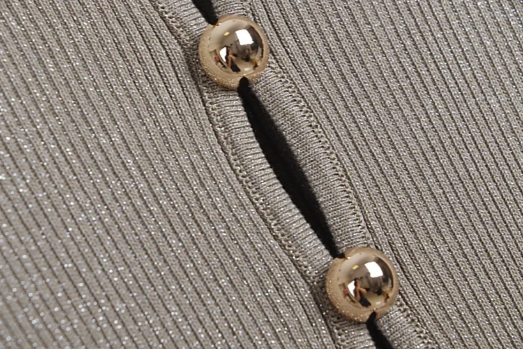 Dames geribbelde mouwloze maxi-jurk met nephals, gouden knopen, slim-fit, wijde zoom, elegante jurken, minimalistische Franse gebreide jurk