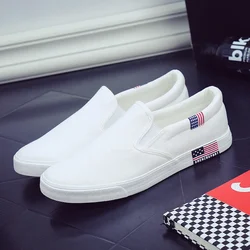 Scarpe casual da uomo tela di lusso 2024 mocassini da uomo slip on traspiranti scarpe vulcanizzate maschili scarpe da guida bianche taglie forti 47