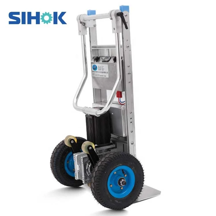 Aluminium foldable climbing hand carts lithium battery electric hand truck auto stair climbing trolley with 2 wheels