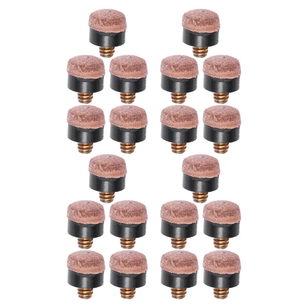 

20Pcs PU Pool Cue Tips 10Mm Screw-on Billiard Tip Replacement Kit for Snooker Pool Cues Enhanced Grip Control Durability