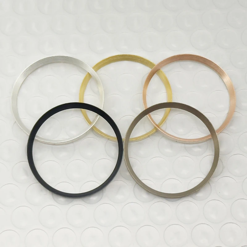 Mod 30.3mm x 27.3mm anel de capítulo de relógio fosco fit skx007 skx009 srpd nh35 nh36 caixa de relógio substituir anel interno de metal peças de relógio