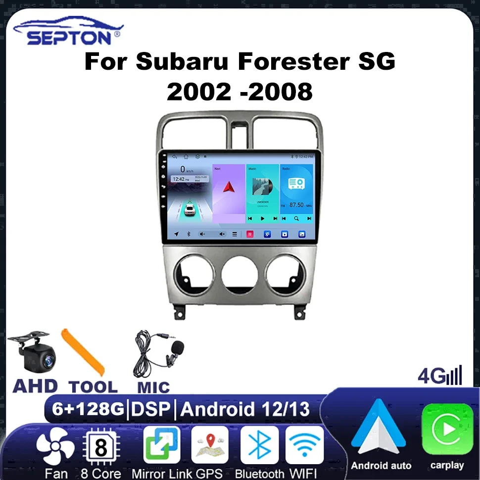 

SEPTON Android Car Radio Audio Player for Subaru Forester SG 2002 -2008 Car Intelligent Systems 2 Din Head Unit Carplay 4G GPS