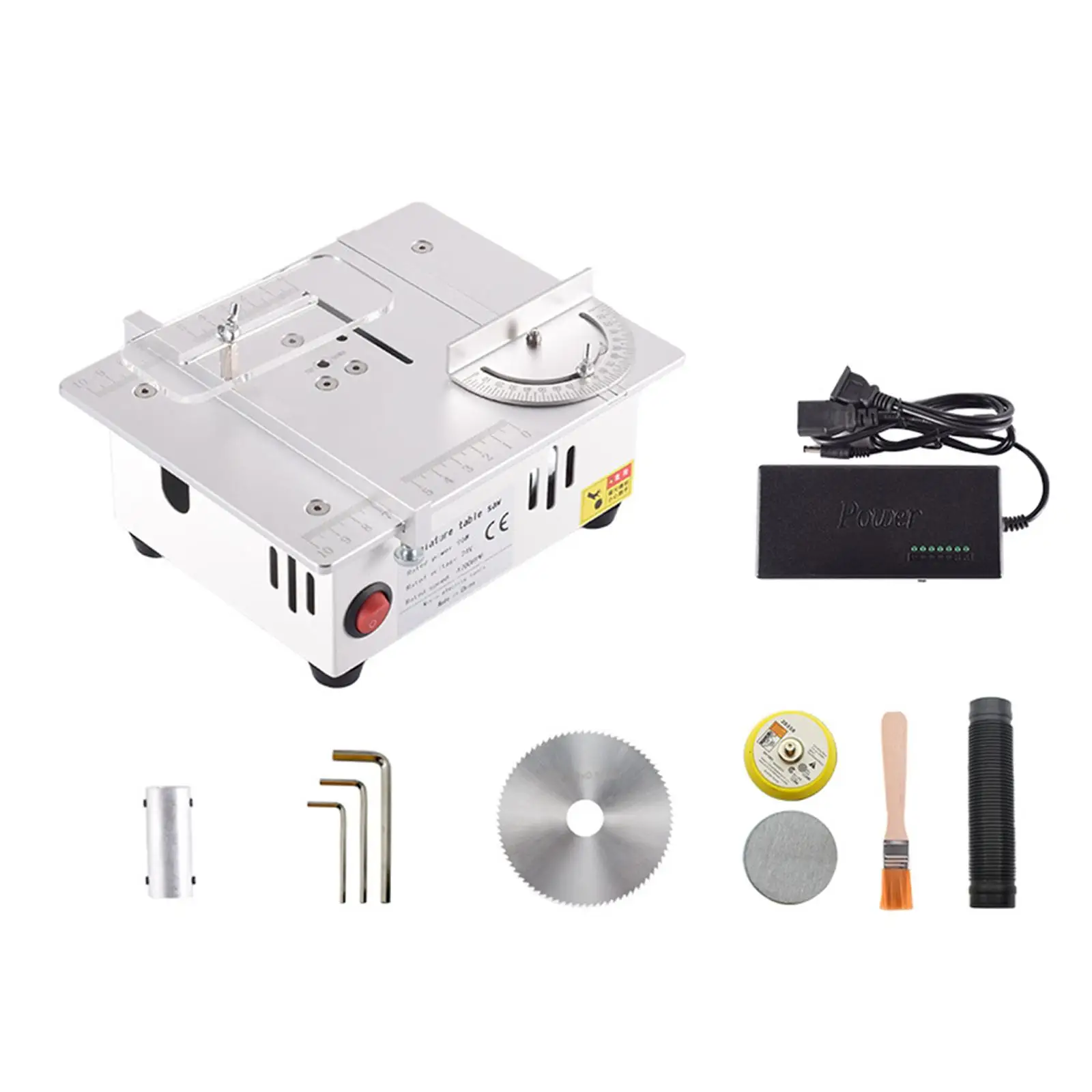 

Mini Desktop Saw 7 Speed Adjustable Household Portable Tabletop Saw for Crafting Crafts Acrylic Cutting Wood Cutting EU Adapter