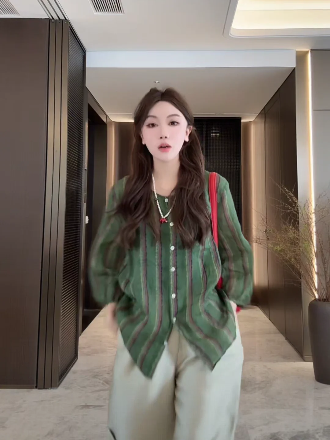 

Paxue Recommended Summer Casual Versatile Slimming Breathable Lightweight Age-Defng Hemp Stripe Outerwear Women's irt