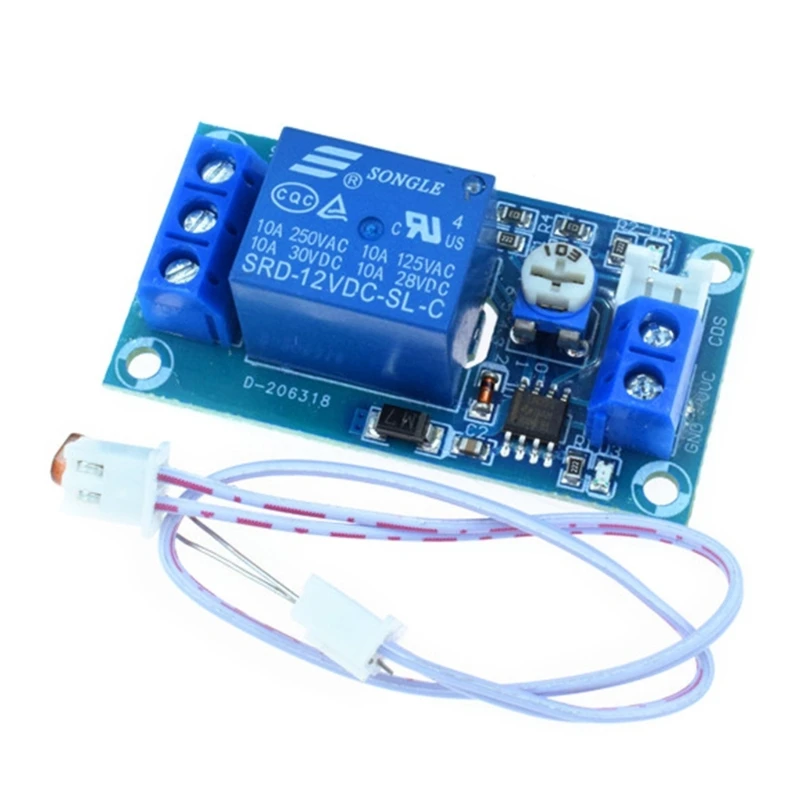 10A 조명 제어 스위치 포토 레지스터 릴레이 모듈 감지 센서 5V 12V 24V Dropship