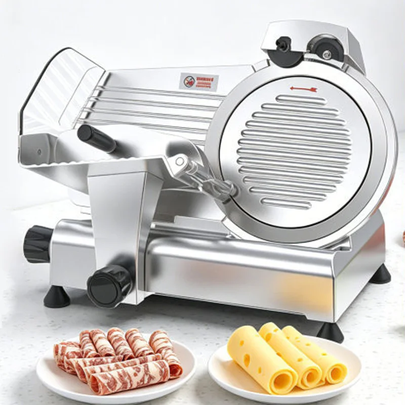 12-inch Semi-Automatic Meat/Bread Slicer, Manual Feed, 700W, Carbon Steel Blades, Adjustable Slice Thickness(Customized)