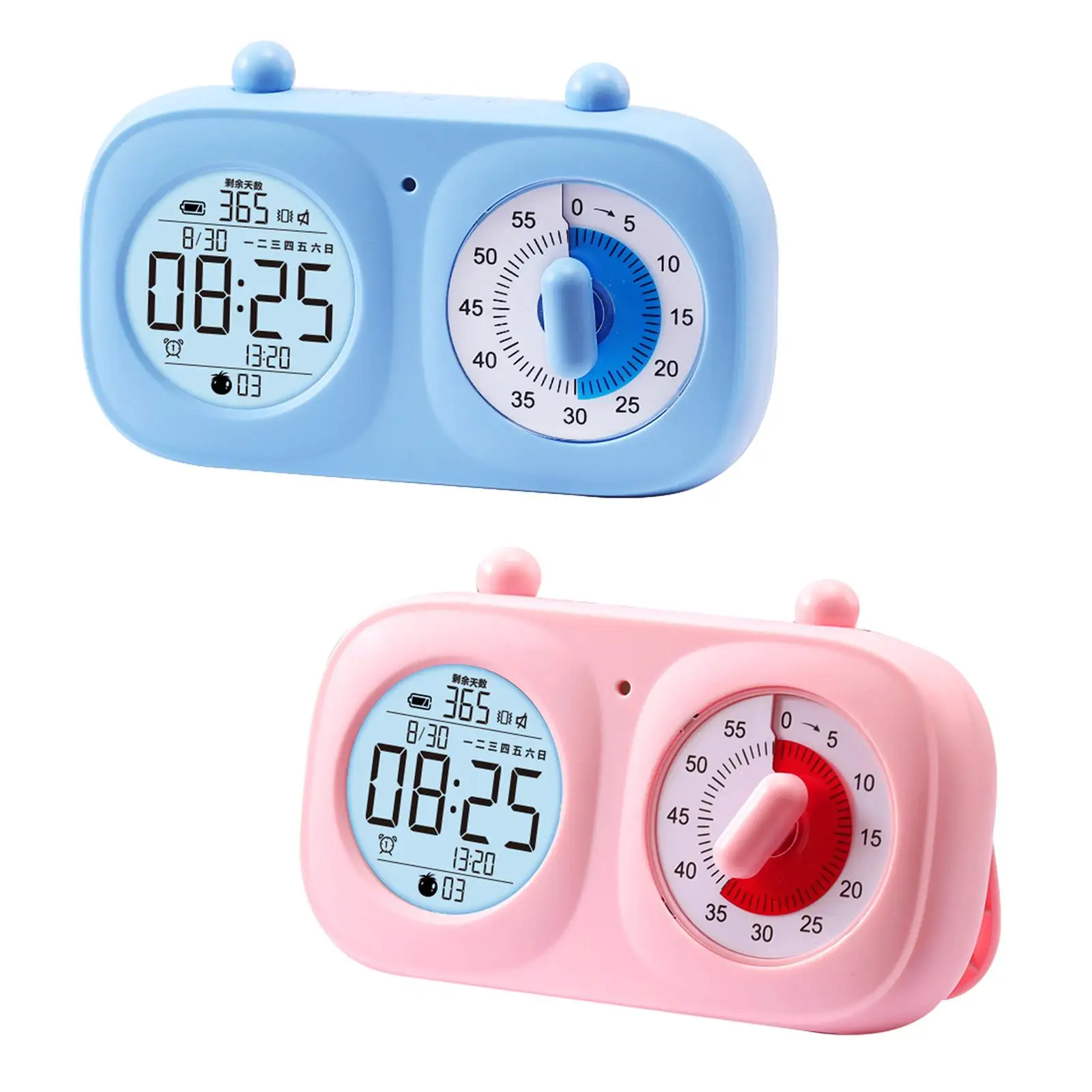 

Visual Timer Clock Multifunctional Digital Rechargeable Luminous 60 Minute Countdown Timer for Study Reading Teaching Children