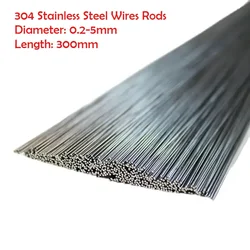 10Pcs 304 Stainless Steel Wires Rods Straight Hard Diameter 0.2mm 0.3mm 0.4mm 0.5mm 0.6mm 0.7mm 0.8mm 0.9mm 1mm 2mm 3mm 4mm 5mm