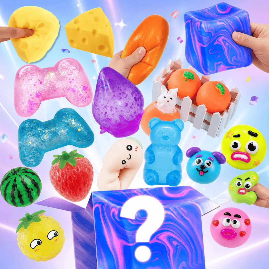 Überraschungs-Blindbox für Alle Altersgruppen: Flauschige Katzenpfoten-Squishy-Mochi, Künstliche Taro-Creme Fidget-Spielzeug, Tägliches Antistress-Quetschspielzeug