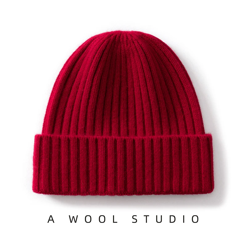 

Thick Knitted Flanged Hat with Australian Wool Drawst , Ear Protection, Warm hat, Christmas Special Fashionable hat