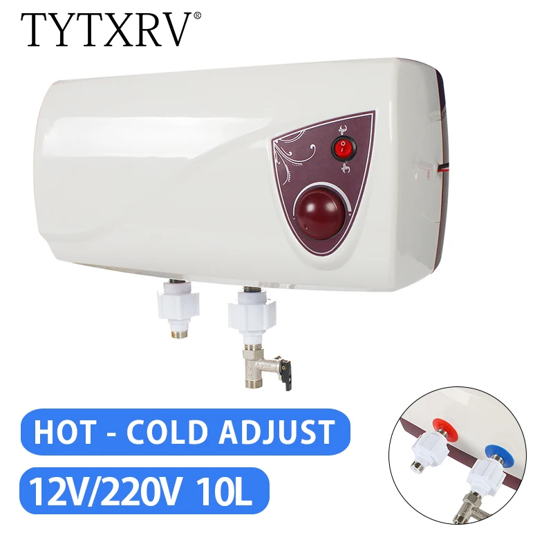 

TYTXRV caravan water heater 12V/220V caravan camping car 10L electric water heater with water temperature meter