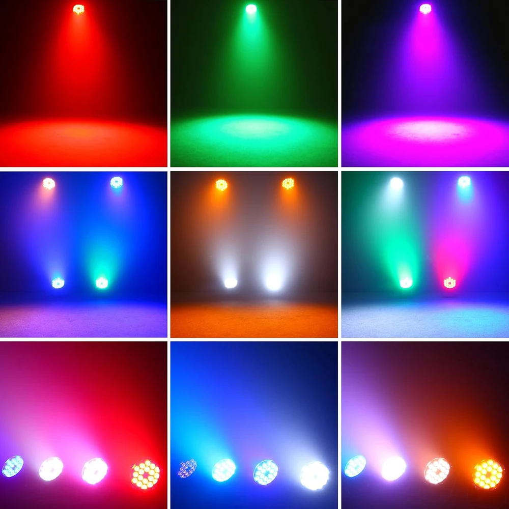 18x18w IP65 Led Par Light RGBWA UV 6in1 Luce da palco muta impermeabile per esterni adatta per illuminazione paesaggistica per prestazioni all'aperto