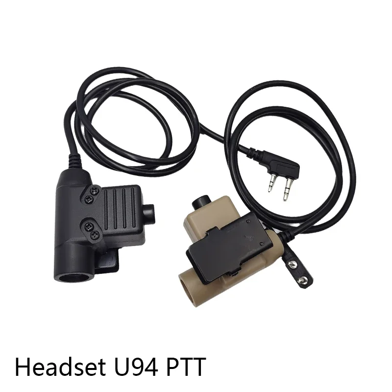 Military U94 PTT Baofeng Tacical Headset PTT for Earmor Comtact Headphone Hunting Headset U94PTT Fit Kenwood Motorola Plug