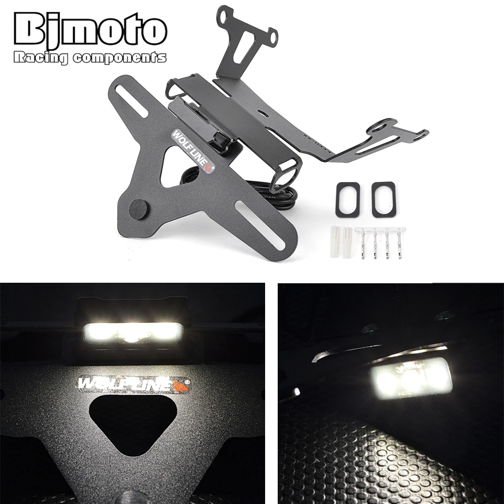

For HONDA CB650R CBR650R 2024-2025 Motorcycle License Plate Bracket Holder with Plate Light CBR 650 R