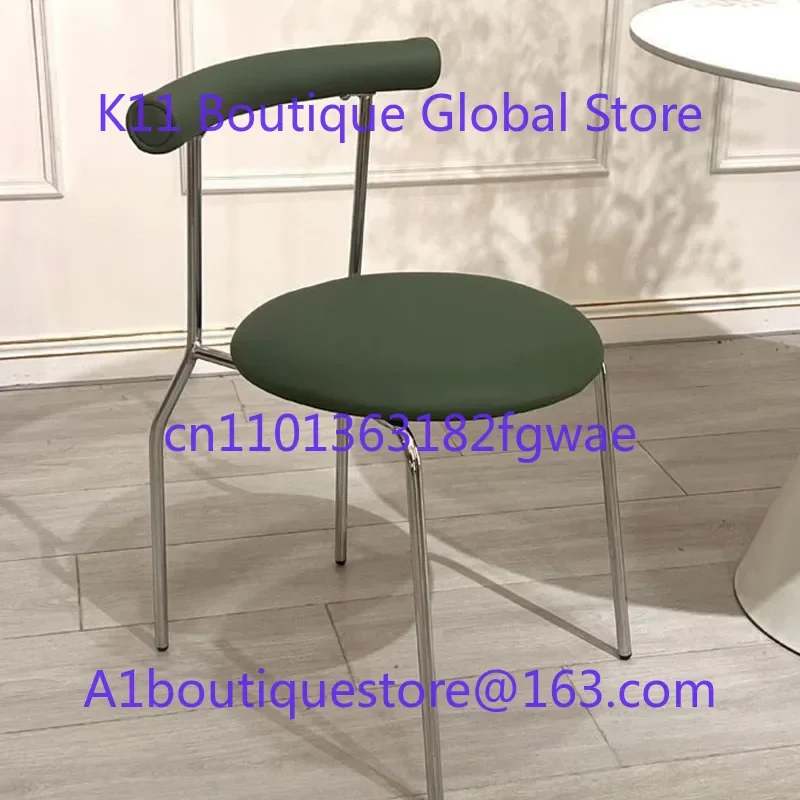 Sedie da pranzo Nordico impilabile con schienale posteriore Tavolo da pranzo Sedie a sdraio per la casa Soggiorno Cucina Mobili per la casa Forniture