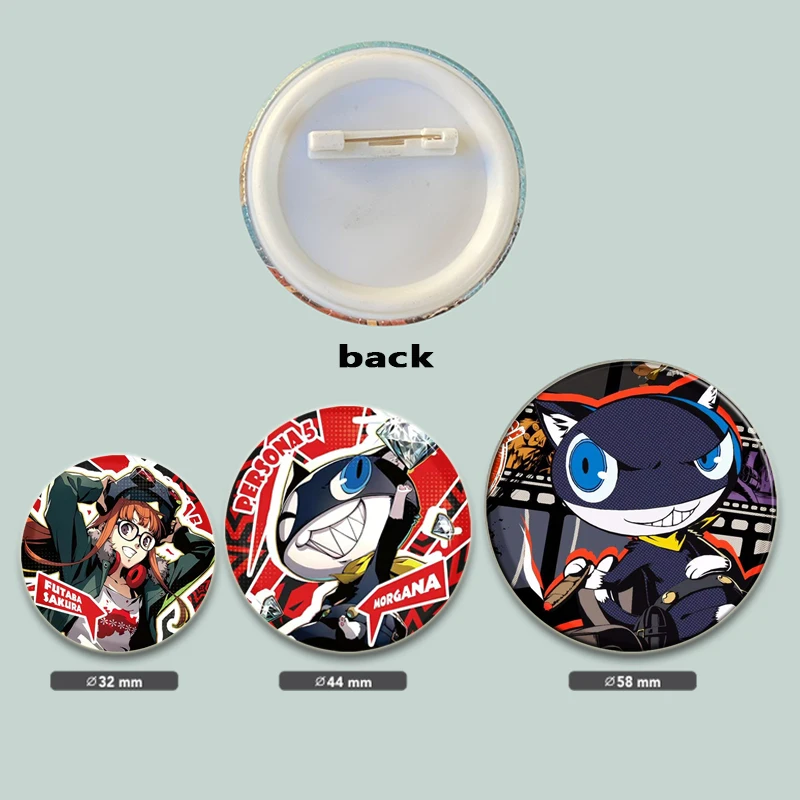 Hot Game Dancing in Starlight Persona 5 Creative Tinplate Plastic Pin Button Brooches Badge on Backpack Accessories Jewelry Gift