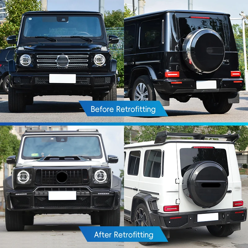 High-end Body Kit CustomizationW464 Front/Rear Bumpers Body Kit With Fog Light New For 2002-2016 For G Class Bolt-On