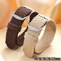 14mm 16mm 18mm 20mm 22mm Nylon Woven Canvas Watch Band for Perlon for Omega Strap Watchband Men Women Sport Bracelet Accessories