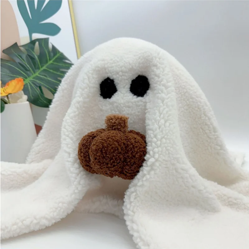 Ghost with Pumpkin Pillow, Halloween Ghost with Pumpkin Pillow for Fans Gift, Soft Stuffed Halloween Ghost Plush