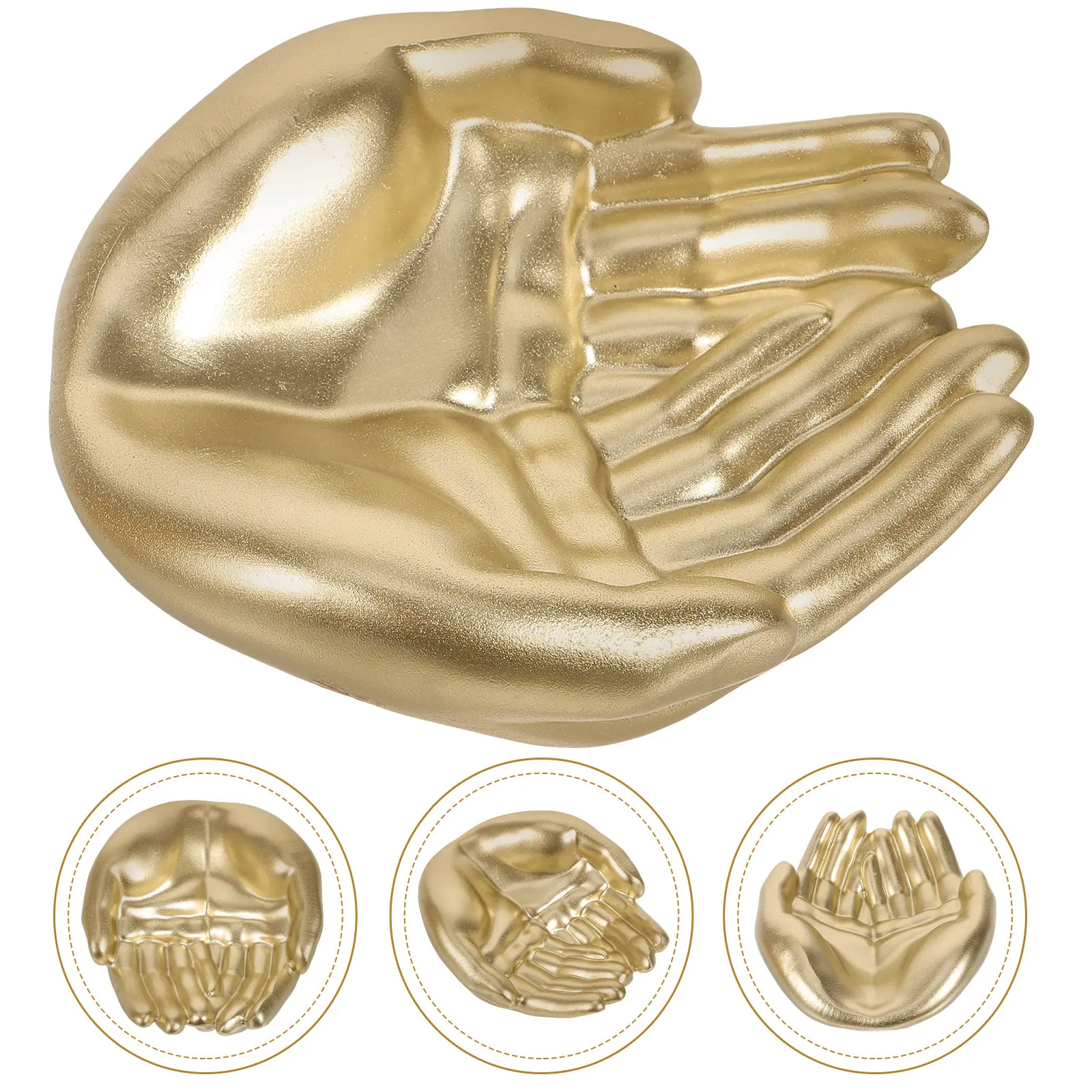 Palm Shape Resin Jewelry Organizer Fashion Jewelry Tray Decorative Desktop Storage Plate for Rings Necklaces Bracelets Coins