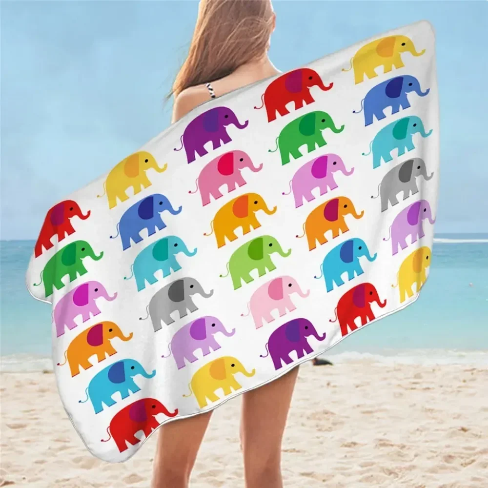 BeddingOutlet Elephant Bath Towel Bathroom Microfiber Mandala Beach Towel for Adult Bohemian Hippie Shower Toalla