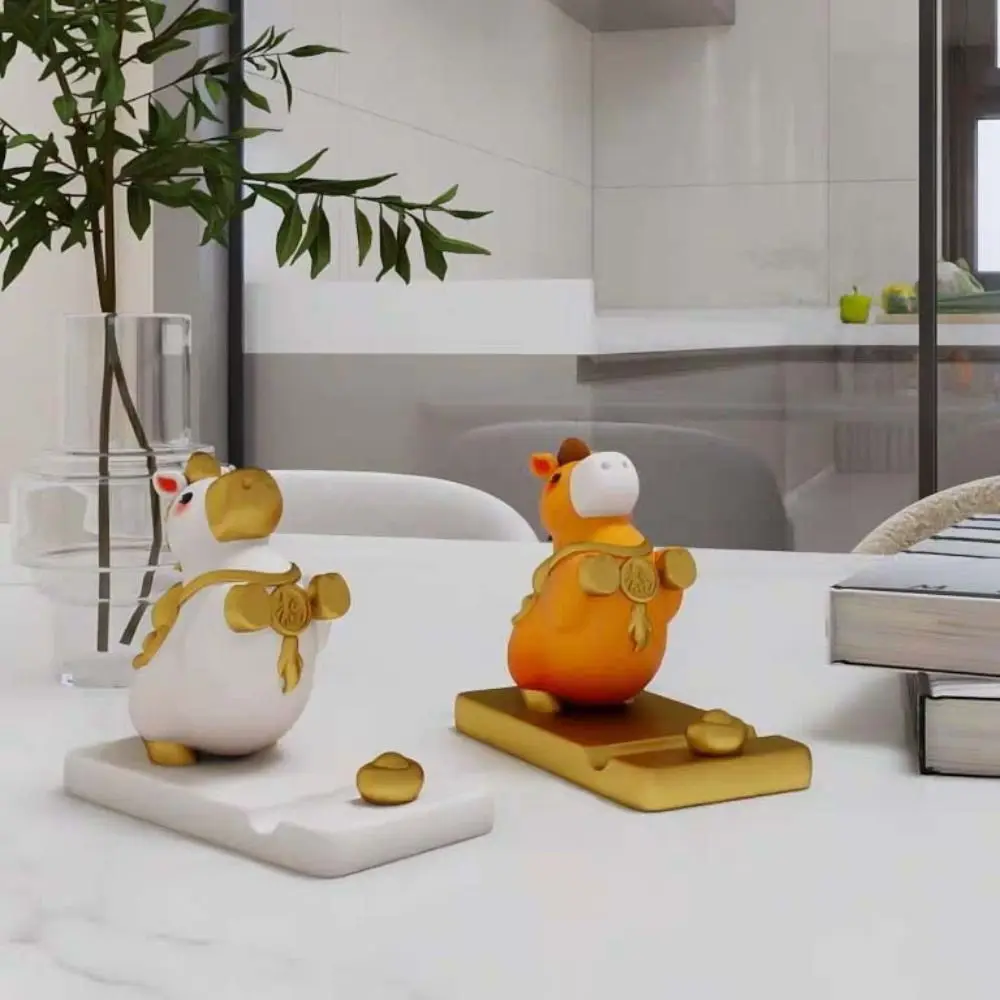 الحصان التميمة زودياك المهر حامل هاتف المهر شكل زخرفة صغيرة حامل هاتف المحمول 2026 الحصان سنة الراتنج حامل جوّال بلاستيكي الخليوي #3