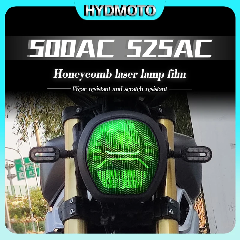 For voge 500AC 525AC headlight film tail light protective film honeycomb laser light film sticker modification parts accessories