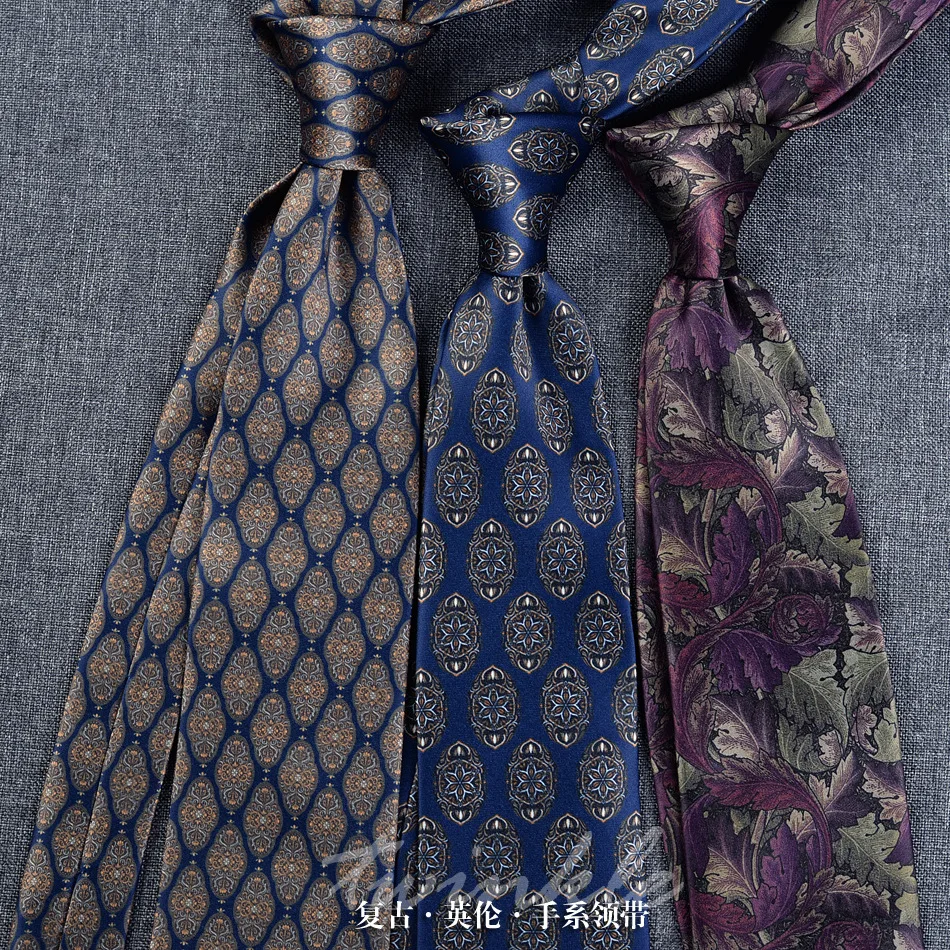 New 8CM Mens Necktie Print Patterns Classic Ties For Man Groom Groomsman Imitation Silk Floral Neckwear Wedding Accessories