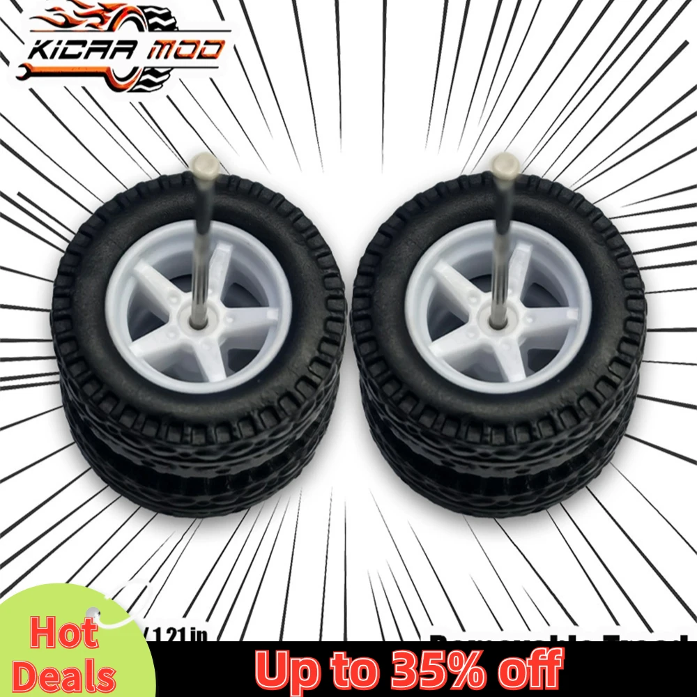 Модель 1/64 года, автомобильные колеса с резиновыми покрышками для любой местности, пять спиц, запасные части для внедорожников, хот-колеса среднего размера, 1 комплект