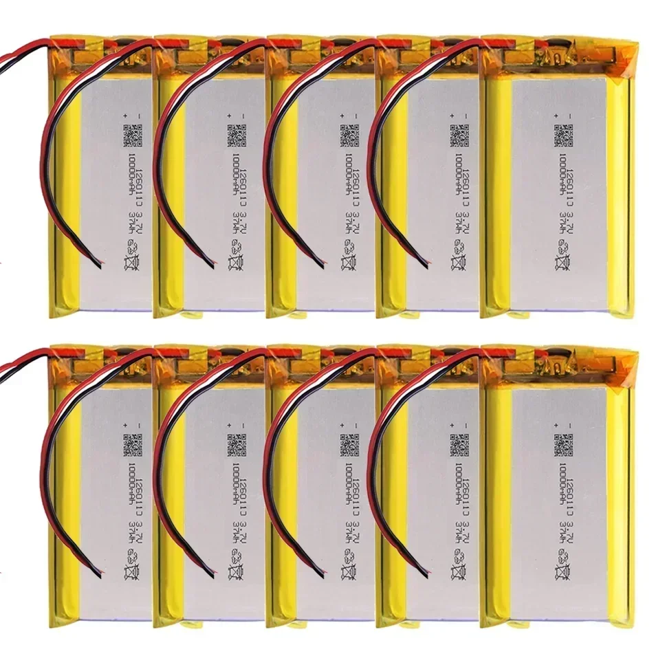 Hoge Kwaliteit 3.7 V 10000 mAh 1260110 Oplaadbare Polymeer Batterijen Lipo Li-Po voor Speelgoed Power Bank GPS Laptop Camping verlichting Diy