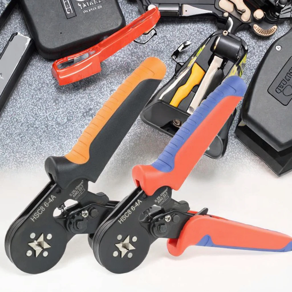 High Carbon Steel HSC8-6-4 Manual Crimping Pliers Tool Plastic 1200 Electrician Set Tubular/Pin Terminal Crimping Pliers Plus