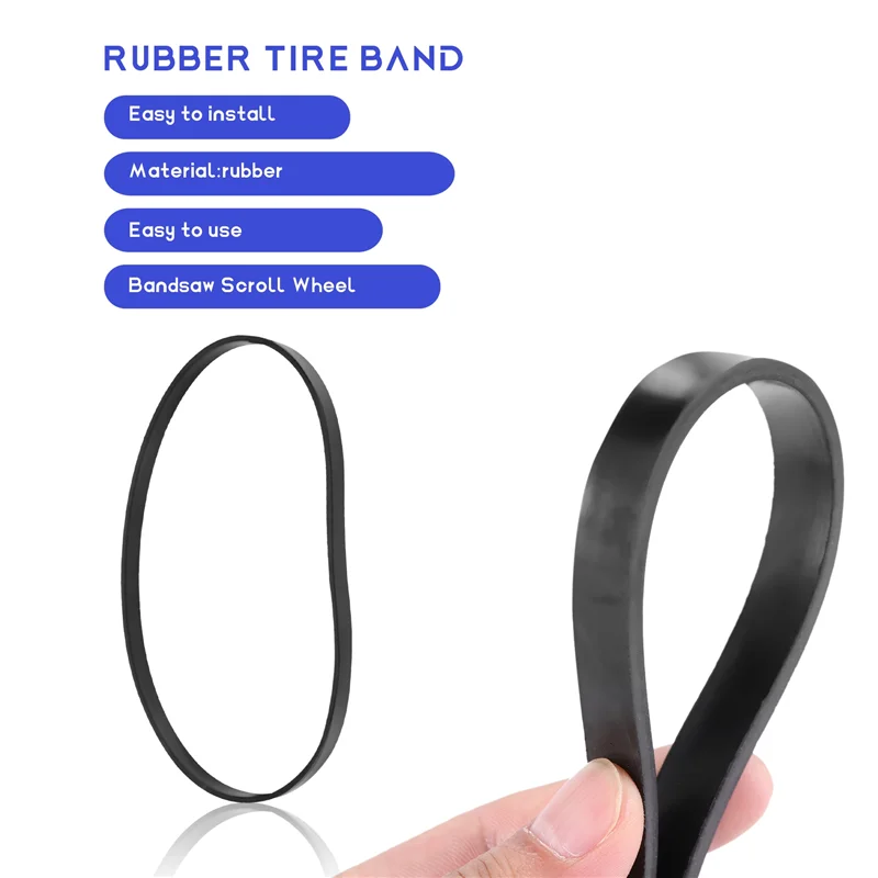 ETRT 2 قطع الفرقة المنشار المطاط الإطارات الفرقة قطع غيار النجارة لعجلة التمرير المنشار الفرقة 10 بوصة #3